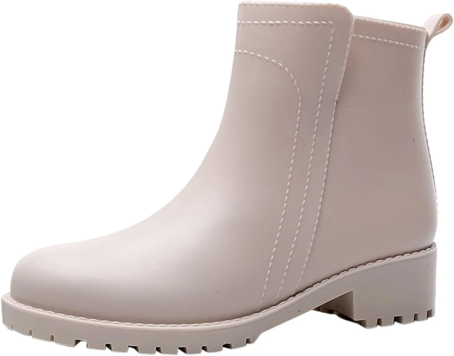 AMDBEL Mid Calf Rain Boots For Women Waterproof, Women's Ankle Rain Boots Waterproof Chelsea Booties Stylish Light Ankle rain Shoes and Outdoor Work Shoes