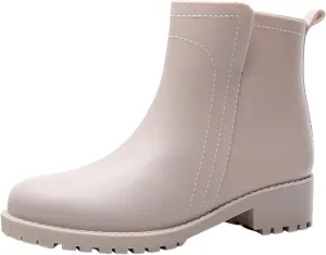 AMDBEL Mid Calf Rain Boots For Women Waterproof, Women's Ankle Rain Boots Waterproof Chelsea Booties Stylish Light Ankle rain Shoes and Outdoor Work Shoes