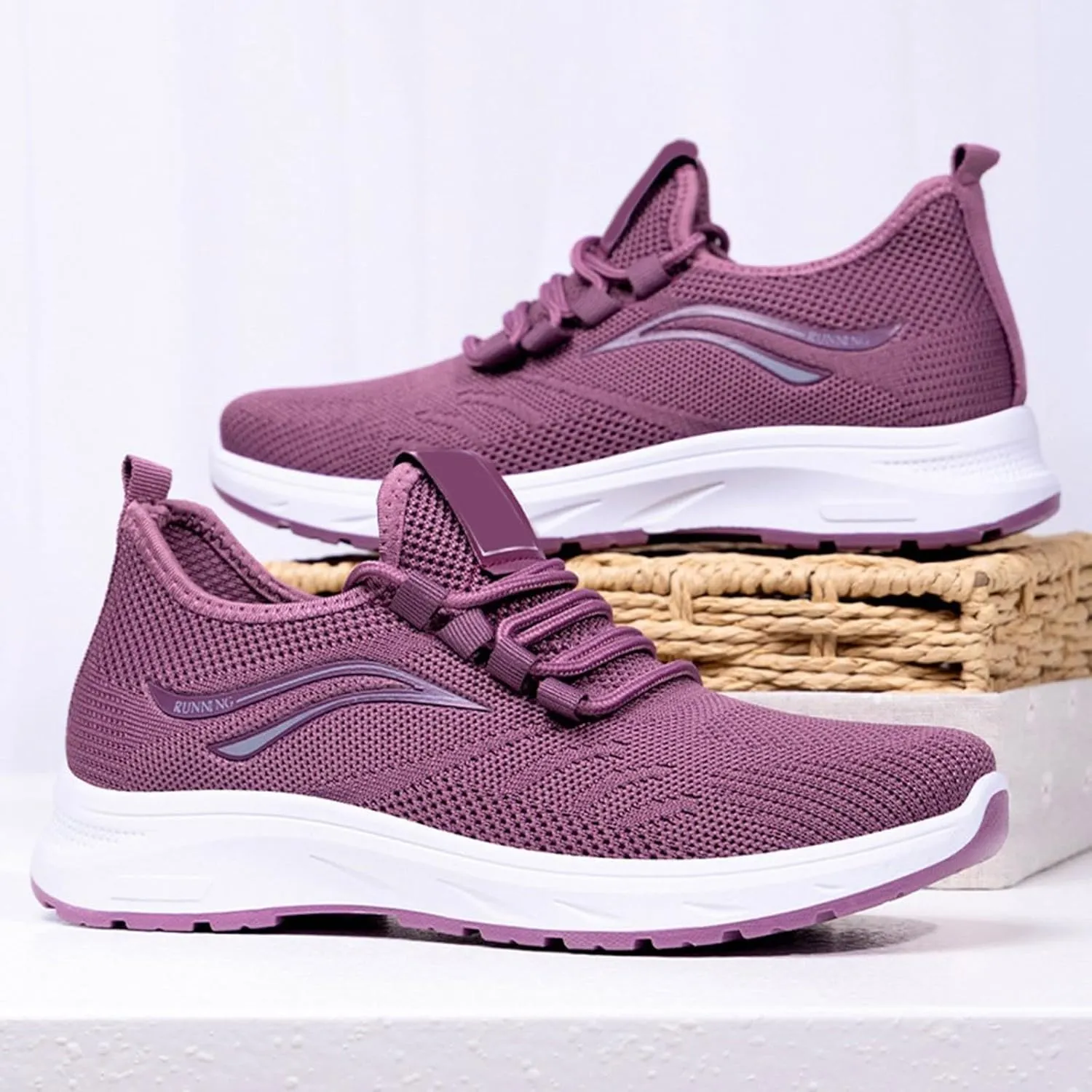 Athletic Shoes Women Slip On Soft Foam Sole Sports Shoes Breathable Mesh Sneakers Causal Walking Workout Tennis Shoes