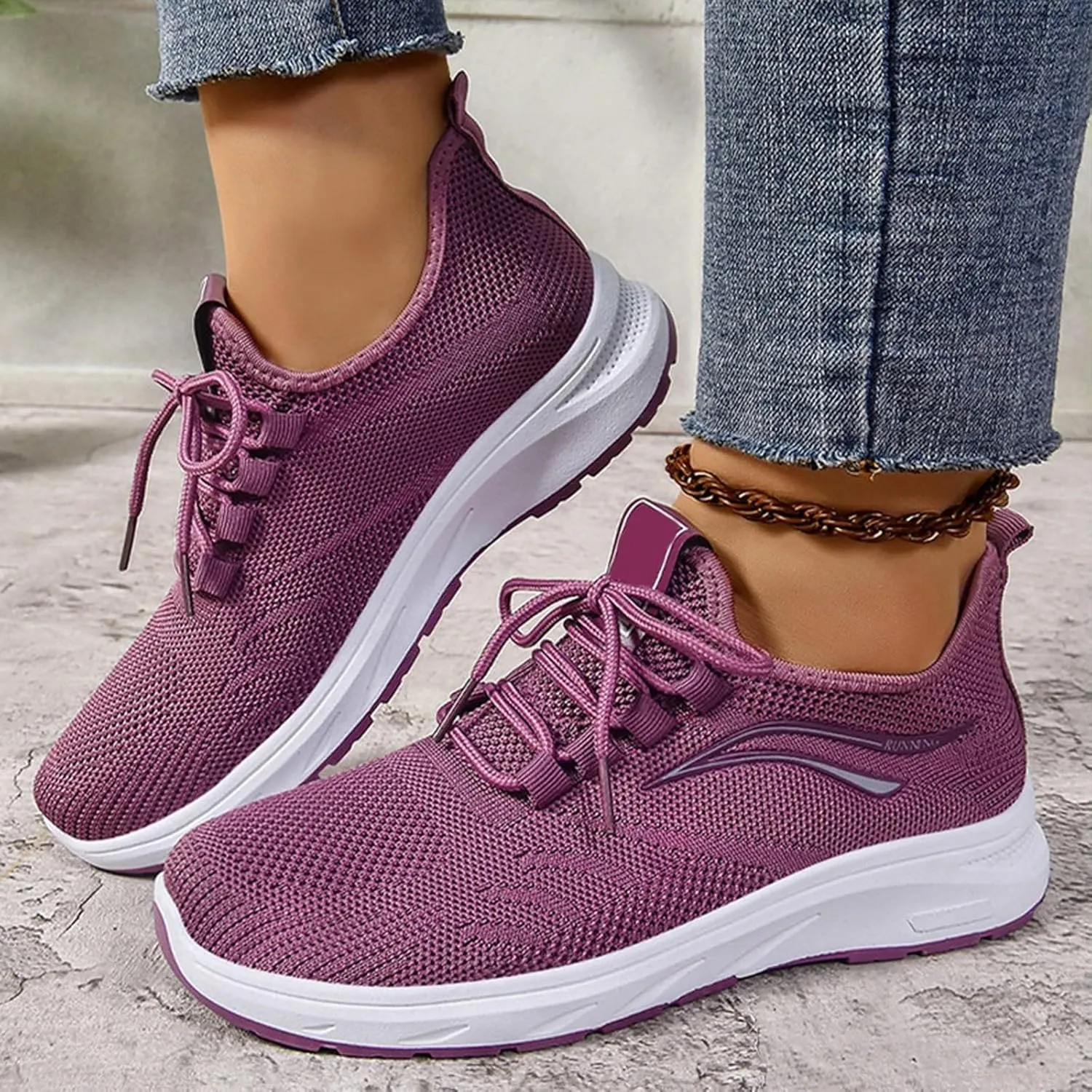 Athletic Shoes Women Slip On Soft Foam Sole Sports Shoes Breathable Mesh Sneakers Causal Walking Workout Tennis Shoes