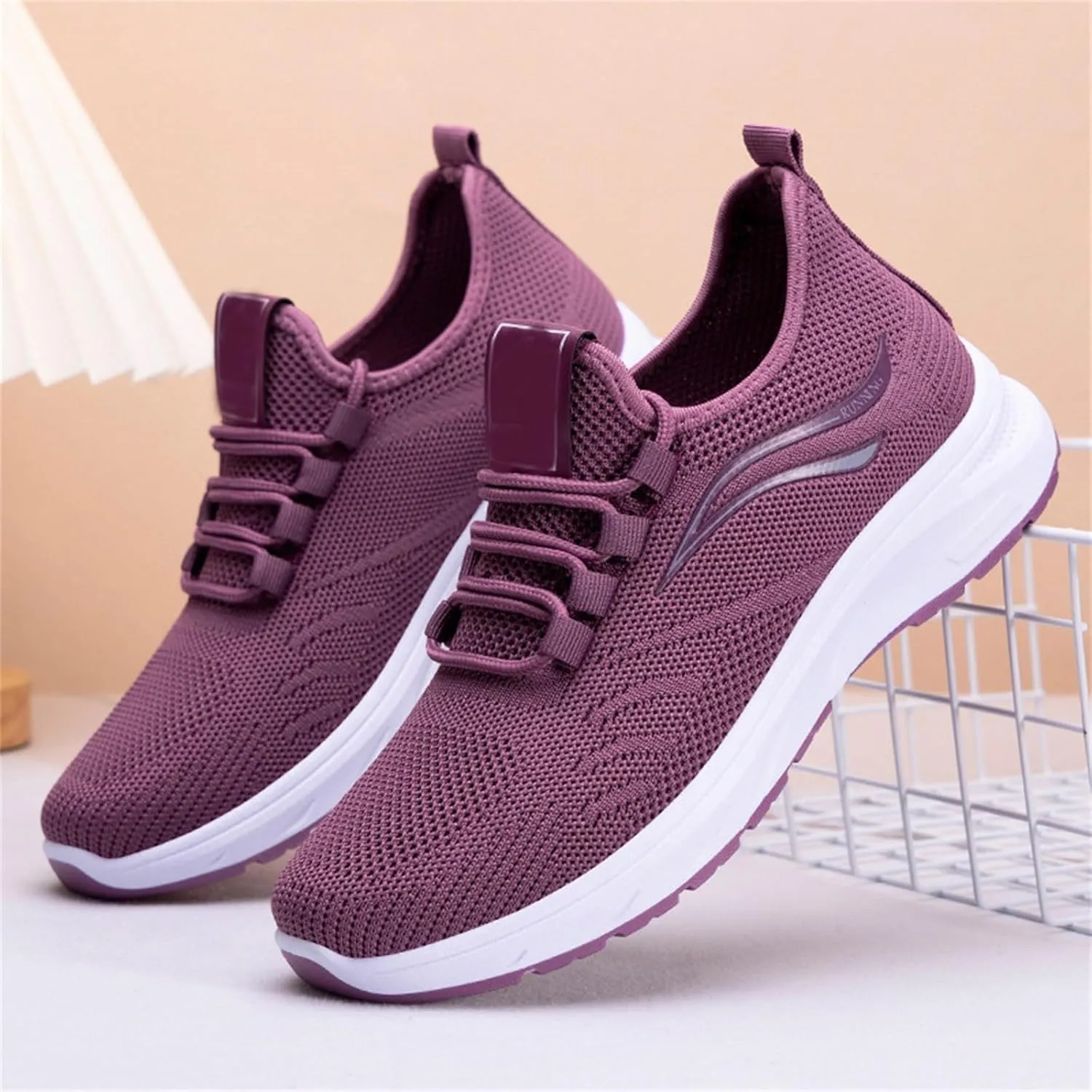 Athletic Shoes Women Slip On Soft Foam Sole Sports Shoes Breathable Mesh Sneakers Causal Walking Workout Tennis Shoes