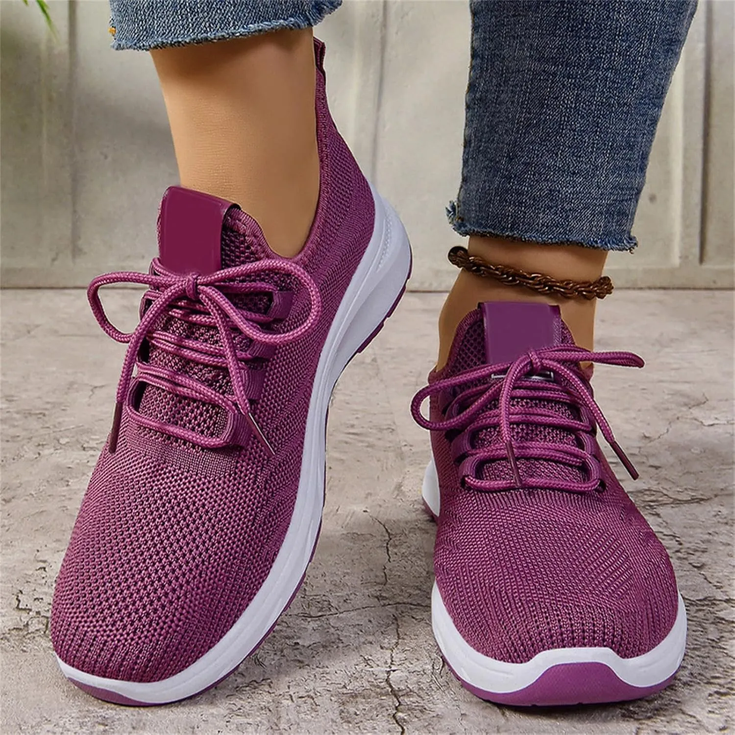Athletic Shoes Women Slip On Soft Foam Sole Sports Shoes Breathable Mesh Sneakers Causal Walking Workout Tennis Shoes