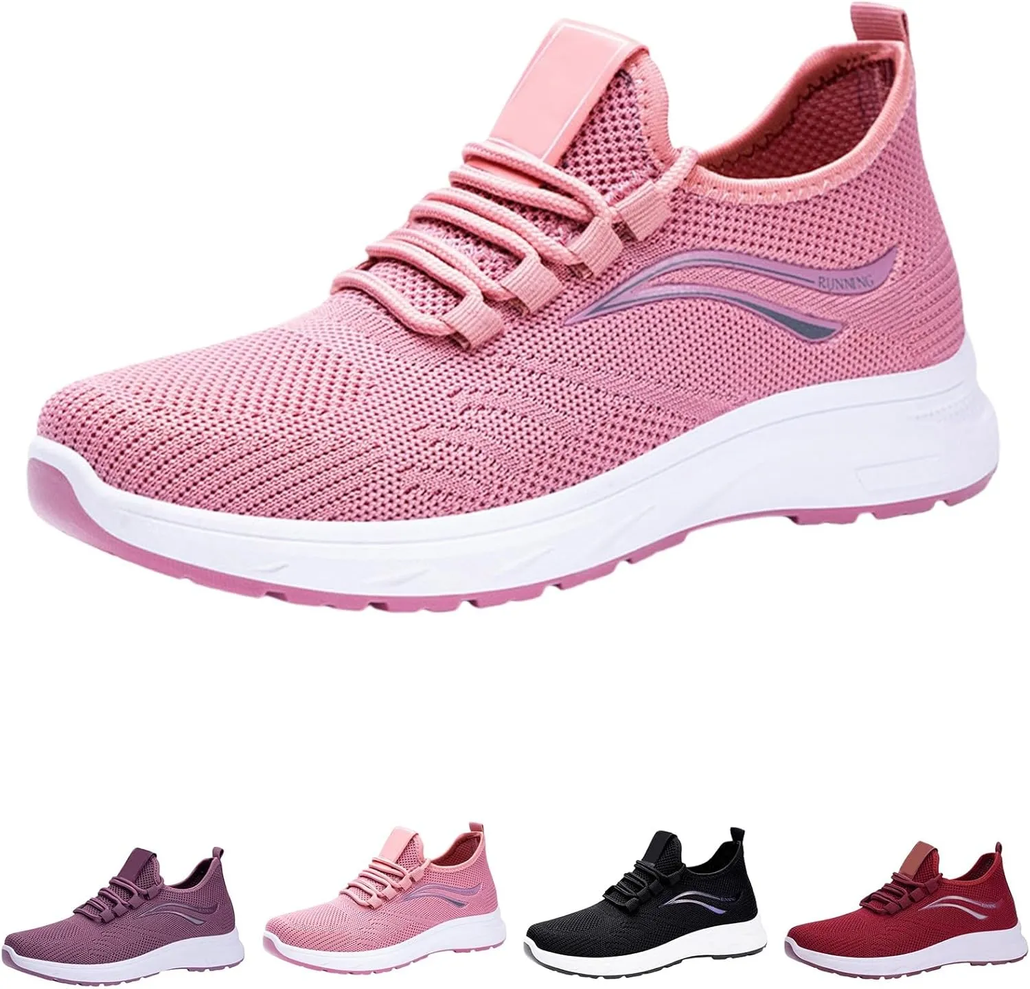 Athletic Shoes Women Slip On Soft Foam Sole Sports Shoes Breathable Mesh Sneakers Causal Walking Workout Tennis Shoes