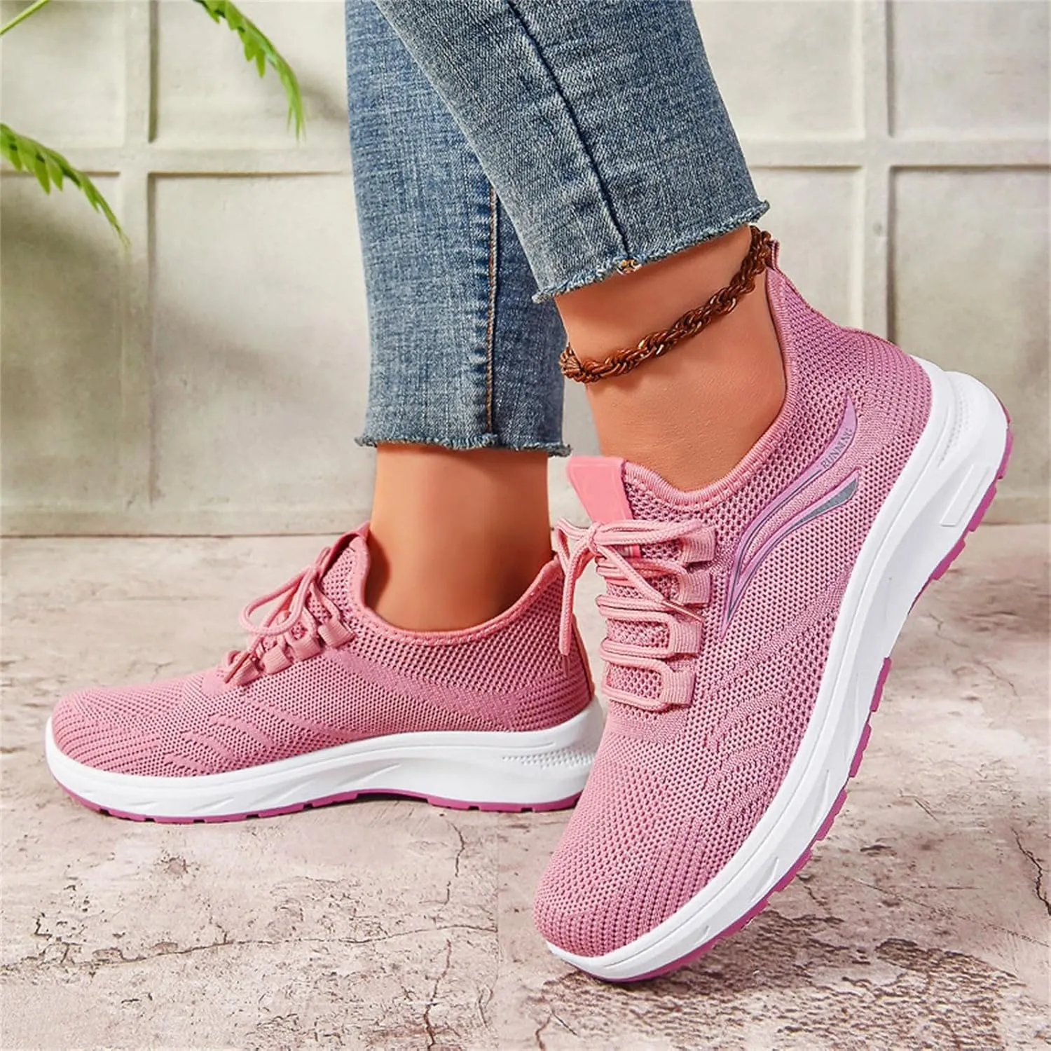 Athletic Shoes Women Slip On Soft Foam Sole Sports Shoes Breathable Mesh Sneakers Causal Walking Workout Tennis Shoes