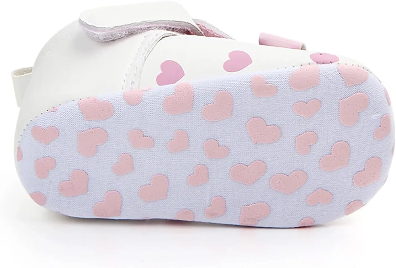 Baby Girls Sandals Infant Summer Love Print Flat Shoes Non-Slip Ankle Sneakers Toddler Soft Sole Breathable Shoes