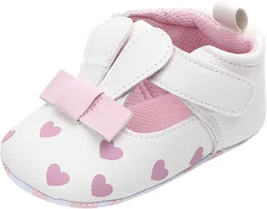 Baby Girls Sandals Infant Summer Love Print Flat Shoes Non-Slip Ankle Sneakers Toddler Soft Sole Breathable Shoes