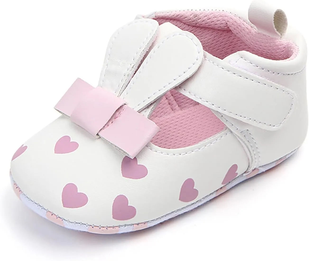 Baby Girls Sandals Infant Summer Love Print Flat Shoes Non-Slip Ankle Sneakers Toddler Soft Sole Breathable Shoes
