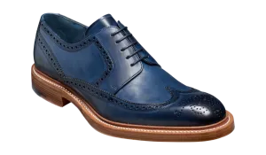 Barker Bailey Classic wing tip Derby - Navy Hand Painted