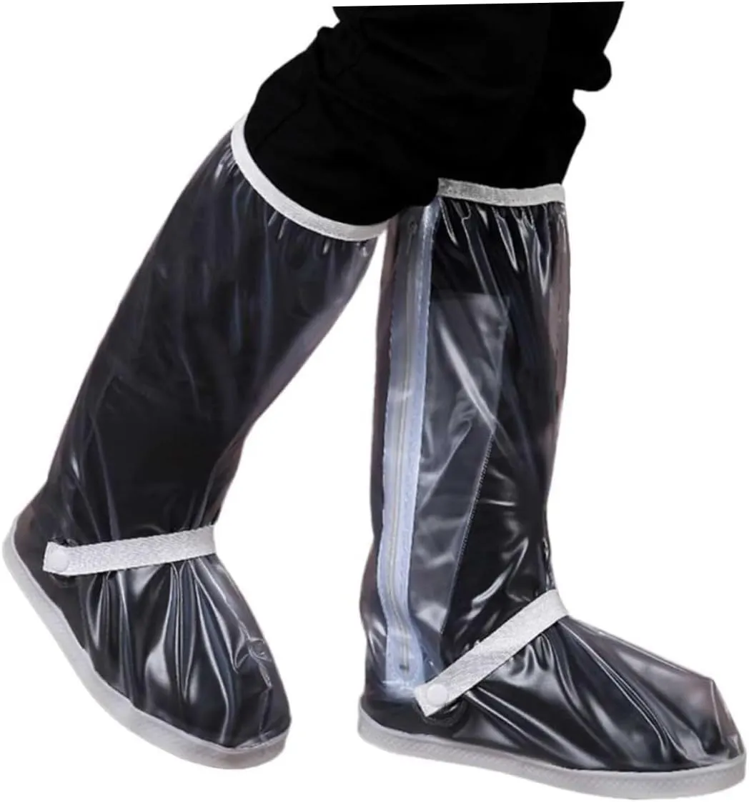 BESTYASH Waterproof Rain Boots for Women Men Lightweight Snow Boots Cover Sturdy Buckle Elastic Non-slip Sole Reflective Belt Easy Install (xl)