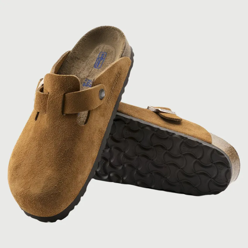 Birkenstock Boston Soft Footbed Suede Leather - 'Mink'