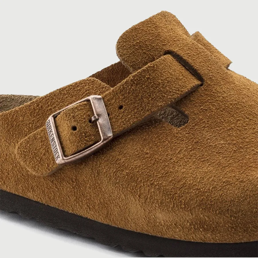 Birkenstock Boston Soft Footbed Suede Leather - 'Mink'