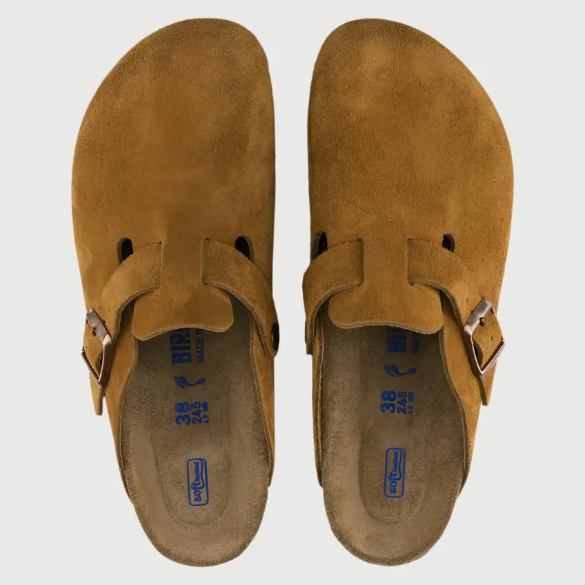 Birkenstock Boston Soft Footbed Suede Leather - 'Mink'