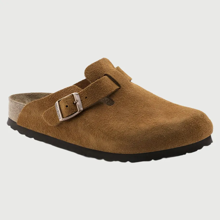 Birkenstock Boston Soft Footbed Suede Leather - 'Mink'