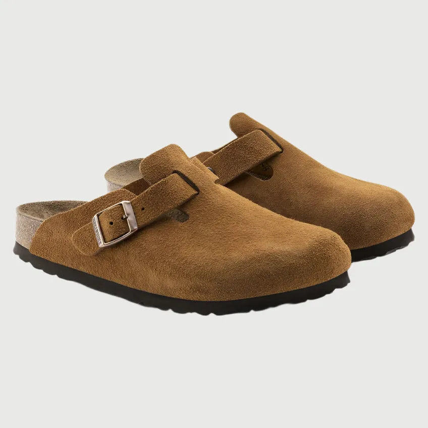 Birkenstock Boston Soft Footbed Suede Leather - 'Mink'