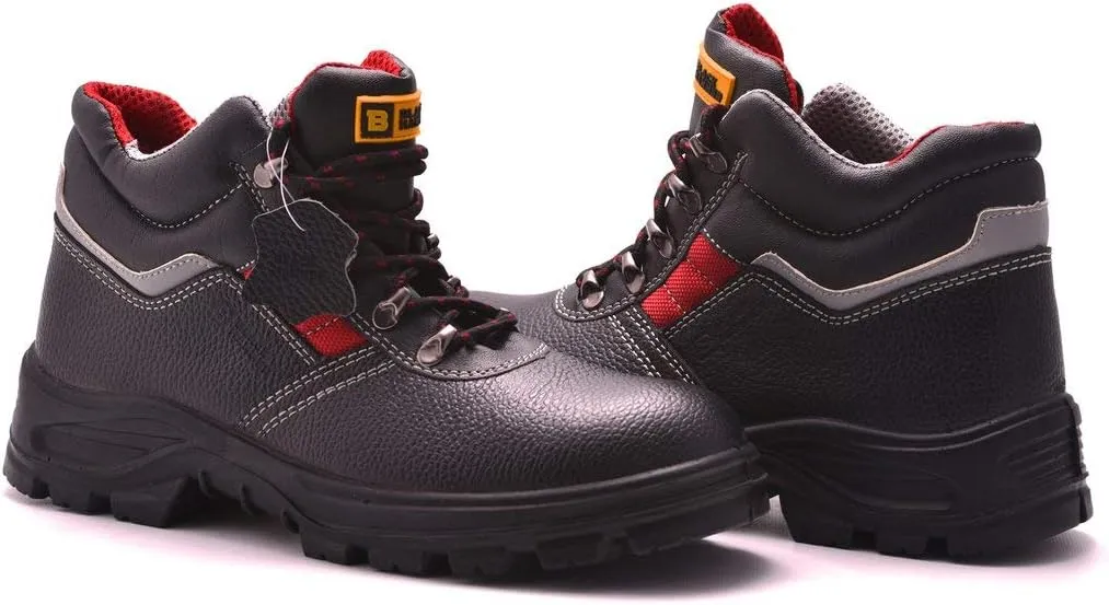Black Hammer Mens Safety Boots Steel Toe Cap S3 SRC Work Shoes Ankle Leather 5993