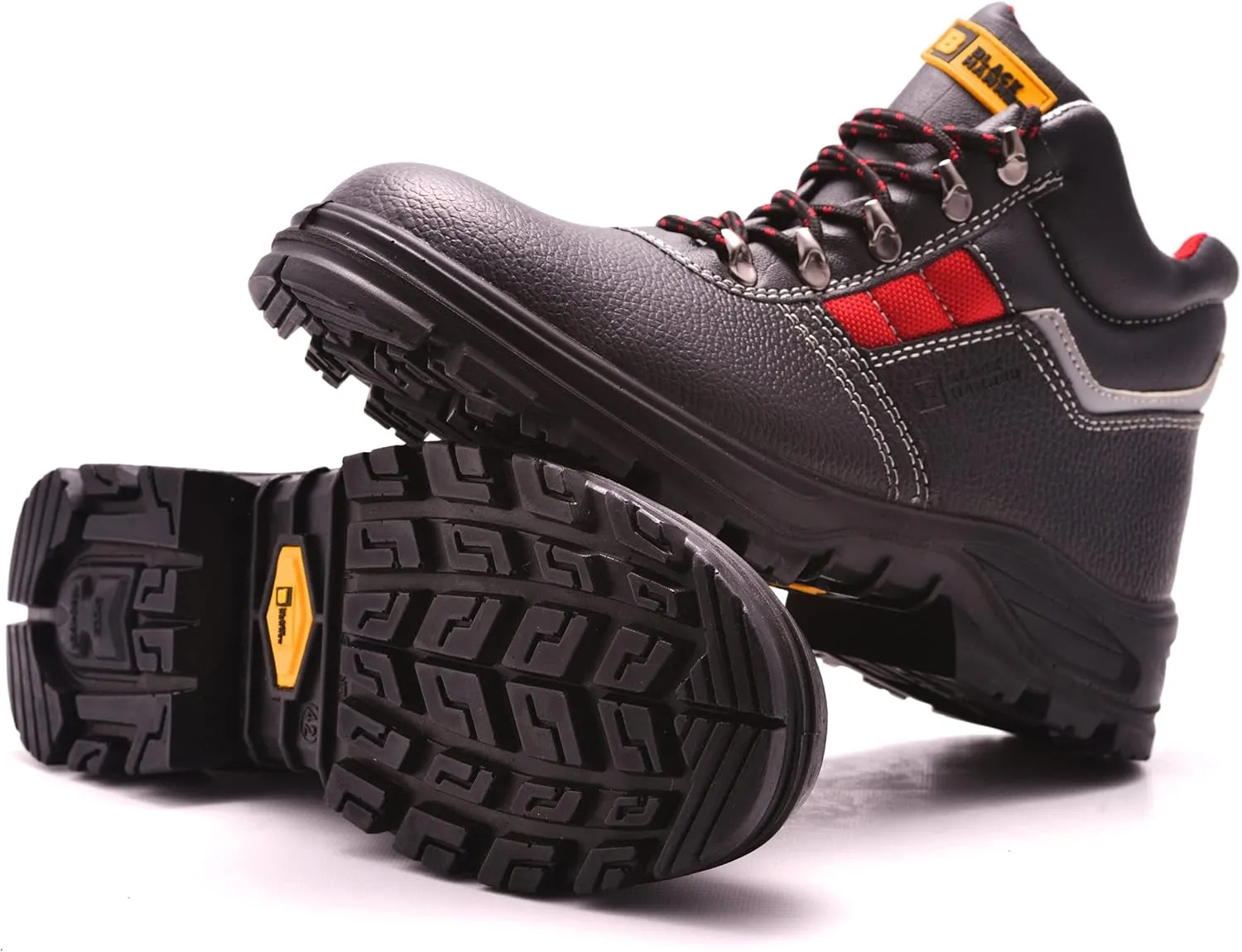 Black Hammer Mens Safety Boots Steel Toe Cap S3 SRC Work Shoes Ankle Leather 5993