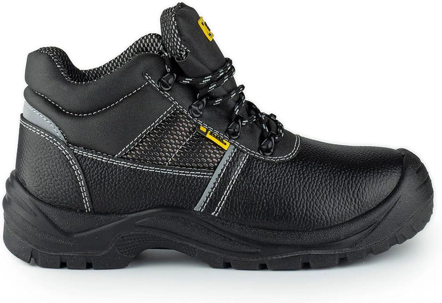 Black Hammer Safety Boots Steel Toe Cap Mens Oil & Slip Resistant S3 SRC Work Shoes 1471 Black