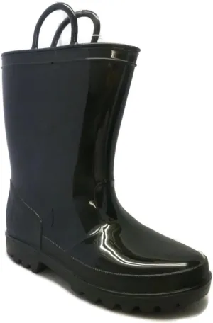 Black Kids Waterproof Rain Boots  Durable, Non-Slip Wellies for Toddlers & Children 9 M US Toddler