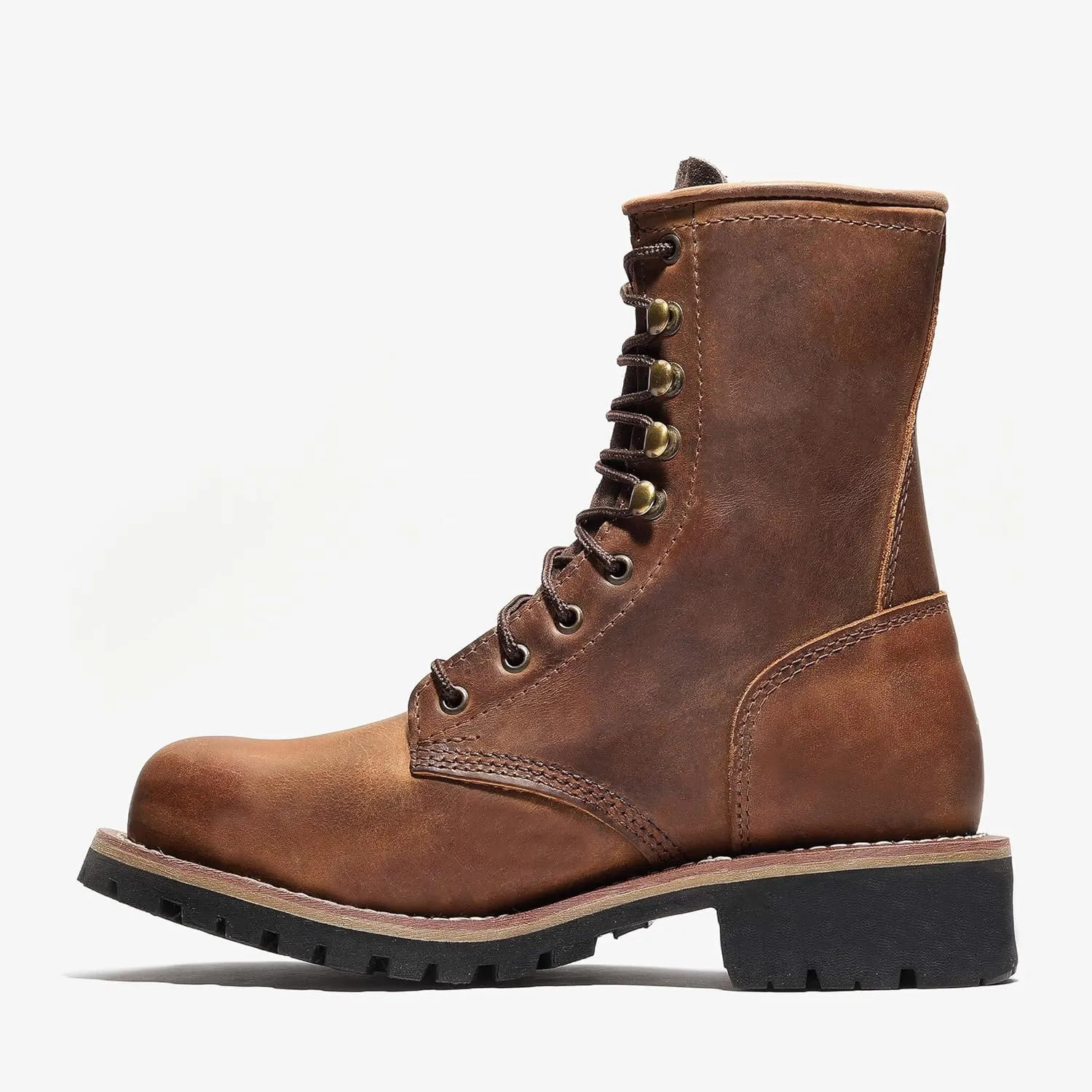 Bonanza Boots Sierra Logger 9" Work Boots for Men - Premium Leather Steel Toe Boots with Slip and Oil Resistant Rubber Outsole