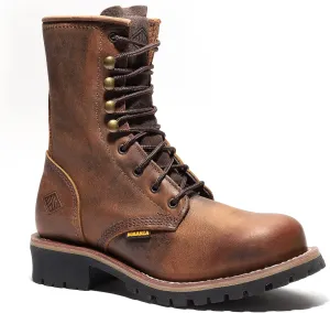 Bonanza Boots Sierra Logger 9" Work Boots for Men - Premium Leather Steel Toe Boots with Slip and Oil Resistant Rubber Outsole