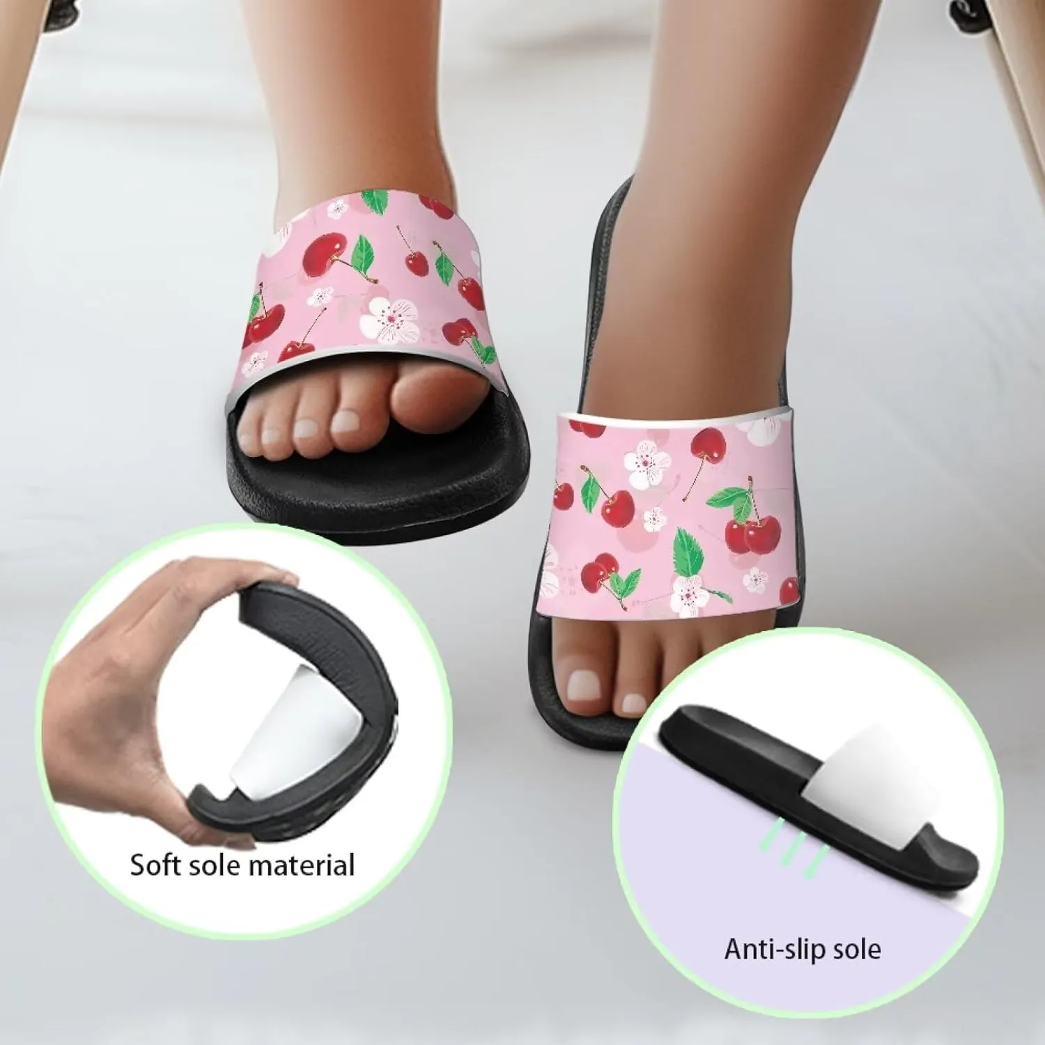Boy & Girls Slide Sandals Summer Shoes Kids Shower Slippers Non Slip Girls Sandals