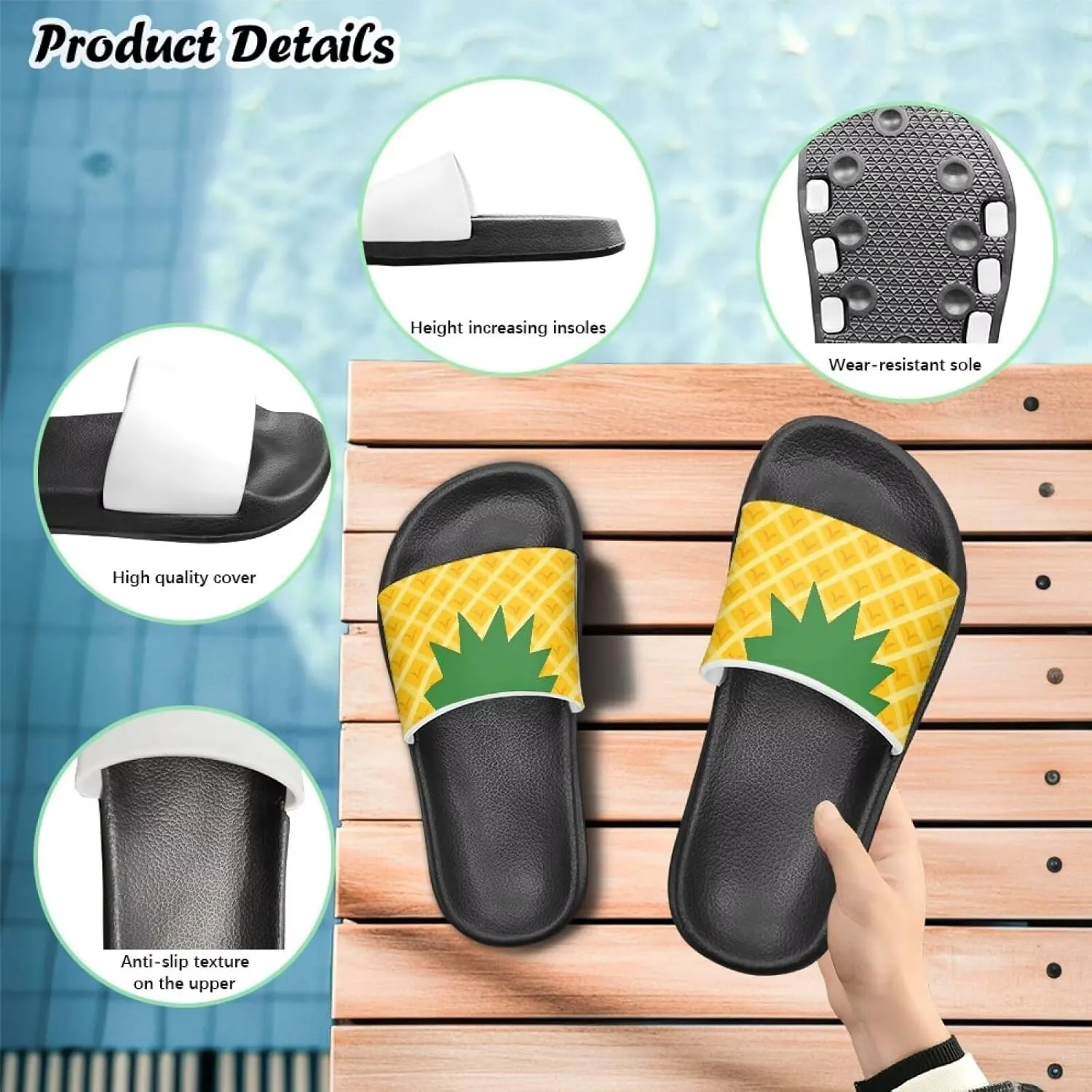 Boy & Girls Slide Sandals Summer Shoes Kids Shower Slippers Non Slip Girls Sandals