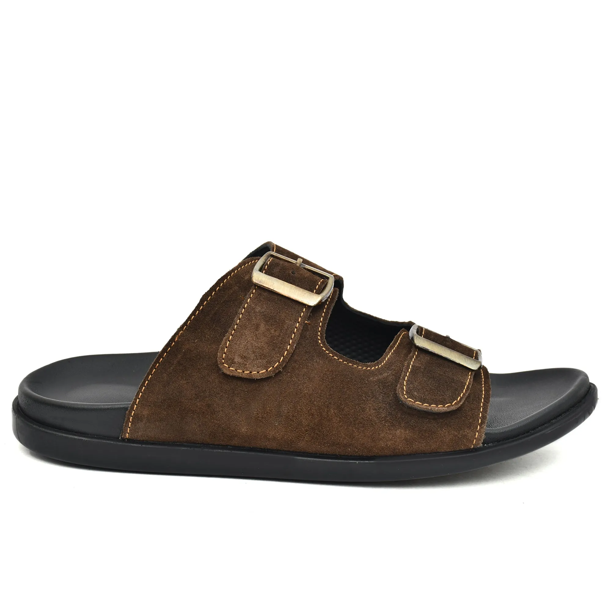 Brown Leather Comfort Slippers