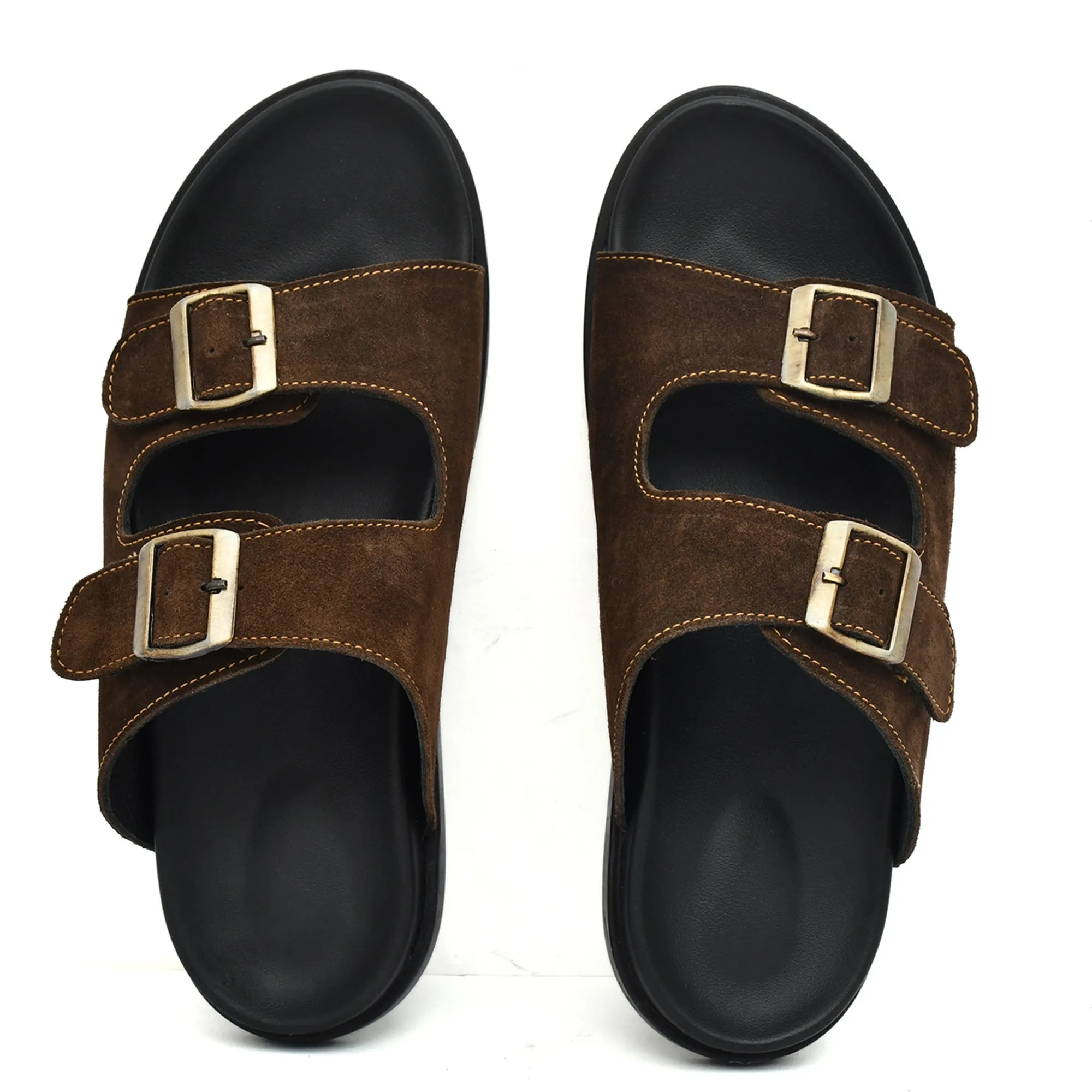 Brown Leather Comfort Slippers