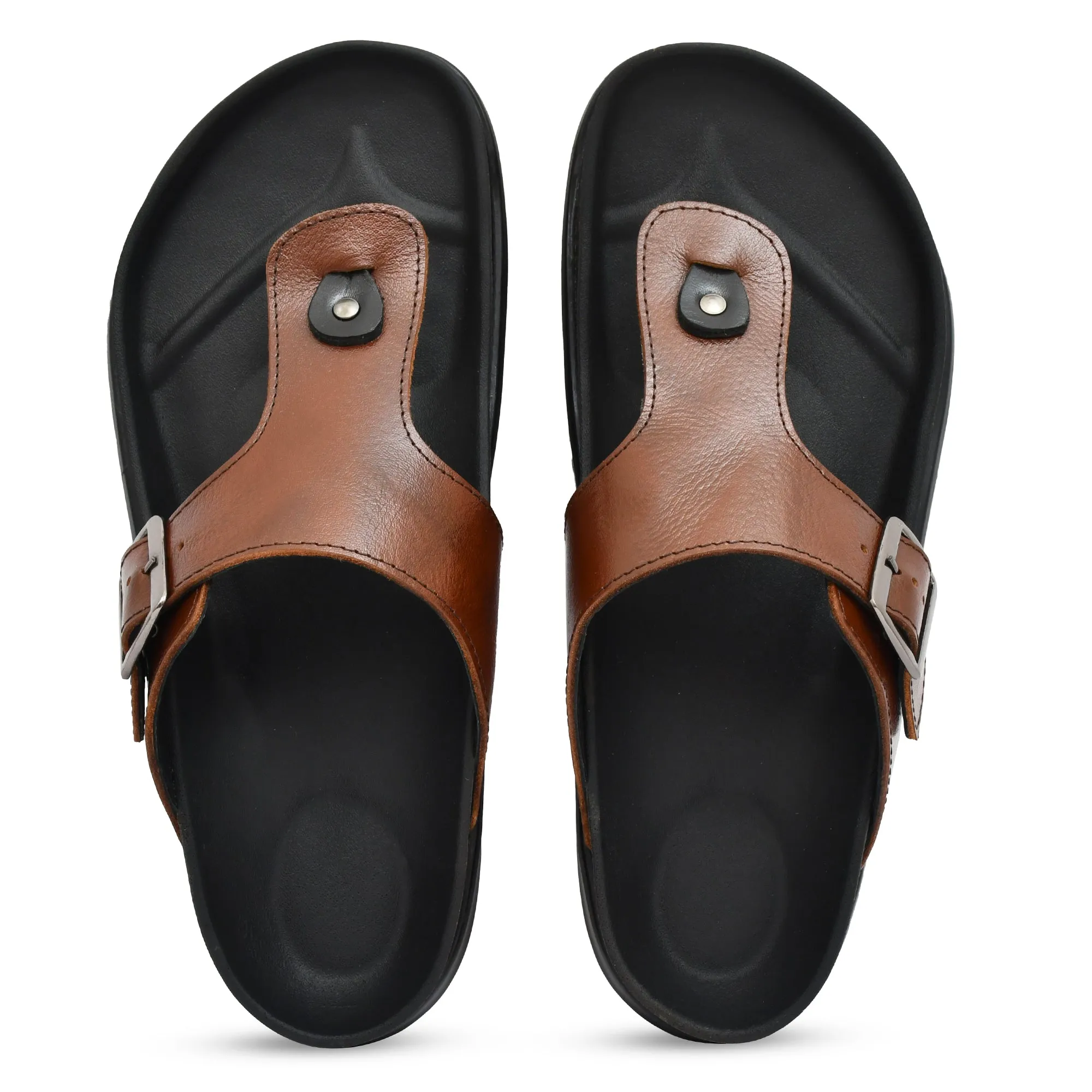 Brown Leather Slipper for men's By Country Maddox