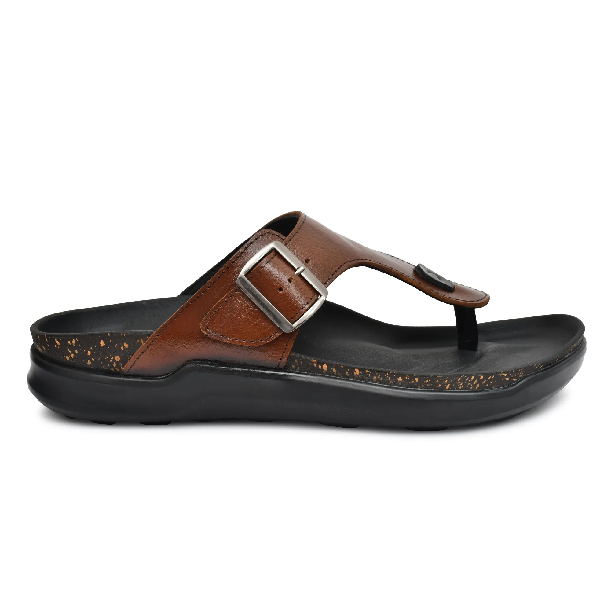 Brown Leather Slipper for men's By Country Maddox
