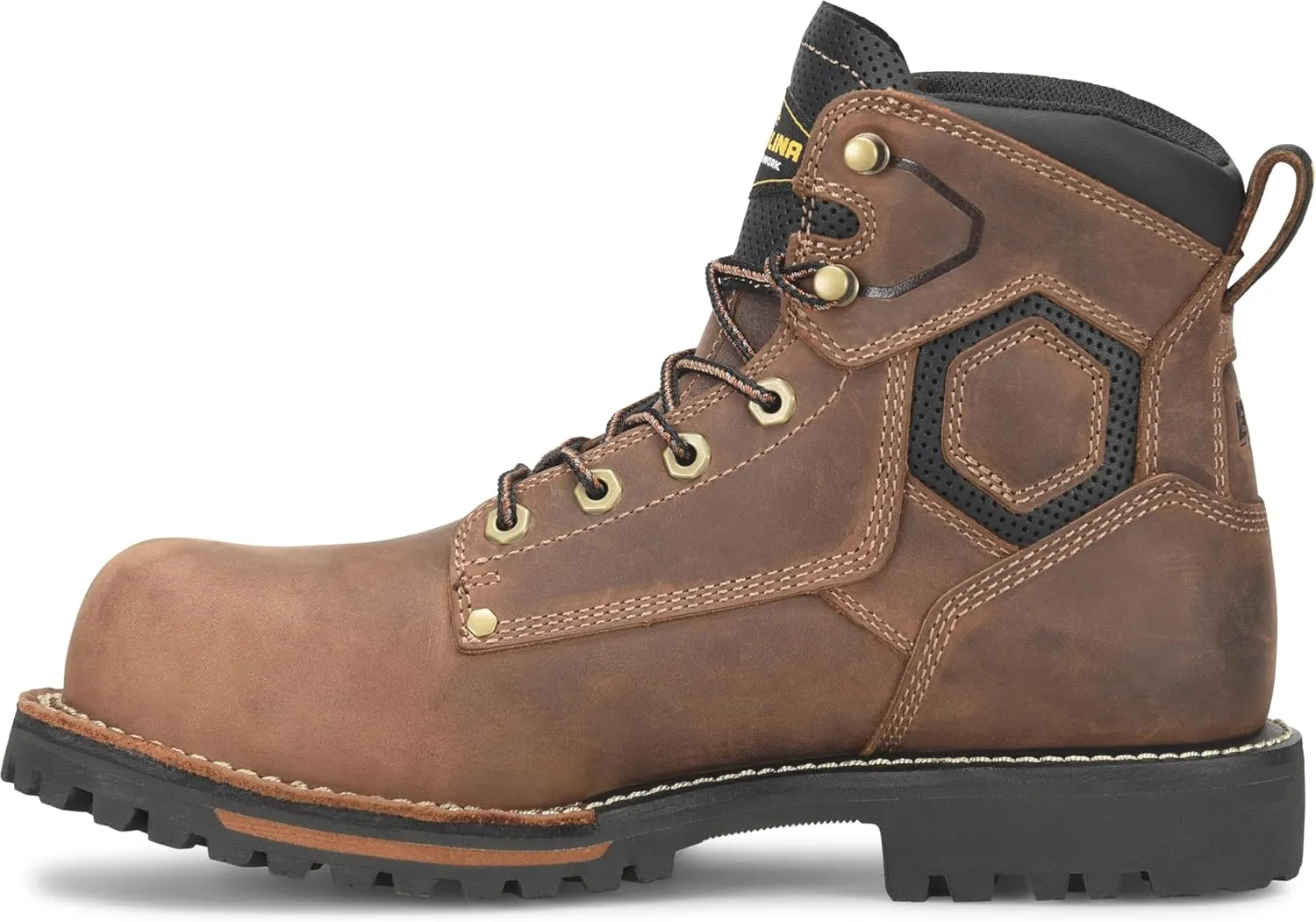 Carolina Men's 6" Pitstop Waterproof Safety Toe Work Boot - Durable Leather, Slip-Resistant Outsole