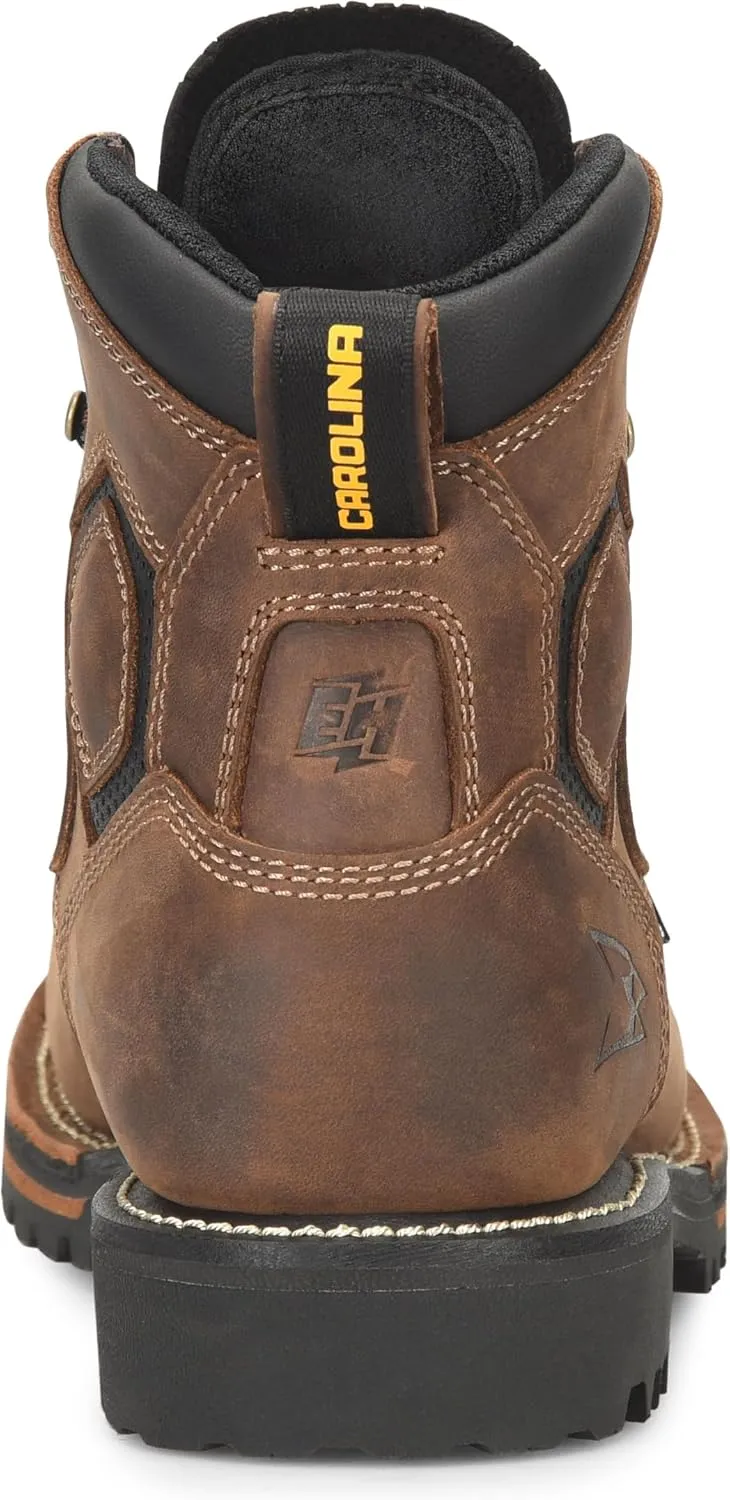 Carolina Men's 6" Pitstop Waterproof Safety Toe Work Boot - Durable Leather, Slip-Resistant Outsole