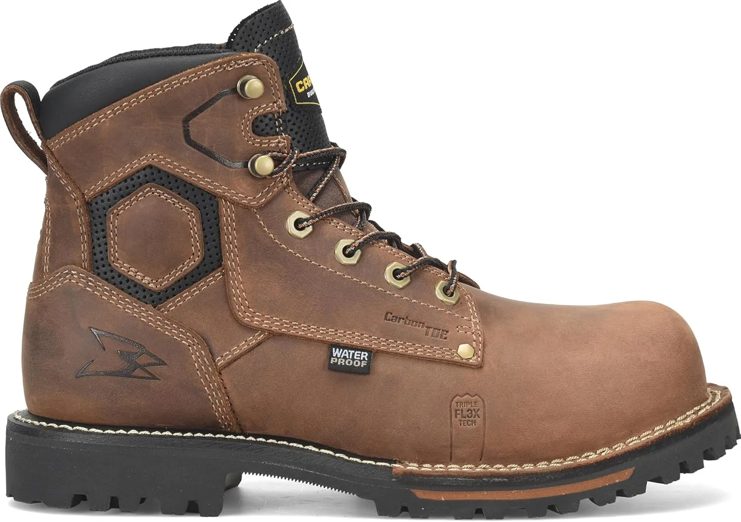Carolina Men's 6" Pitstop Waterproof Safety Toe Work Boot - Durable Leather, Slip-Resistant Outsole