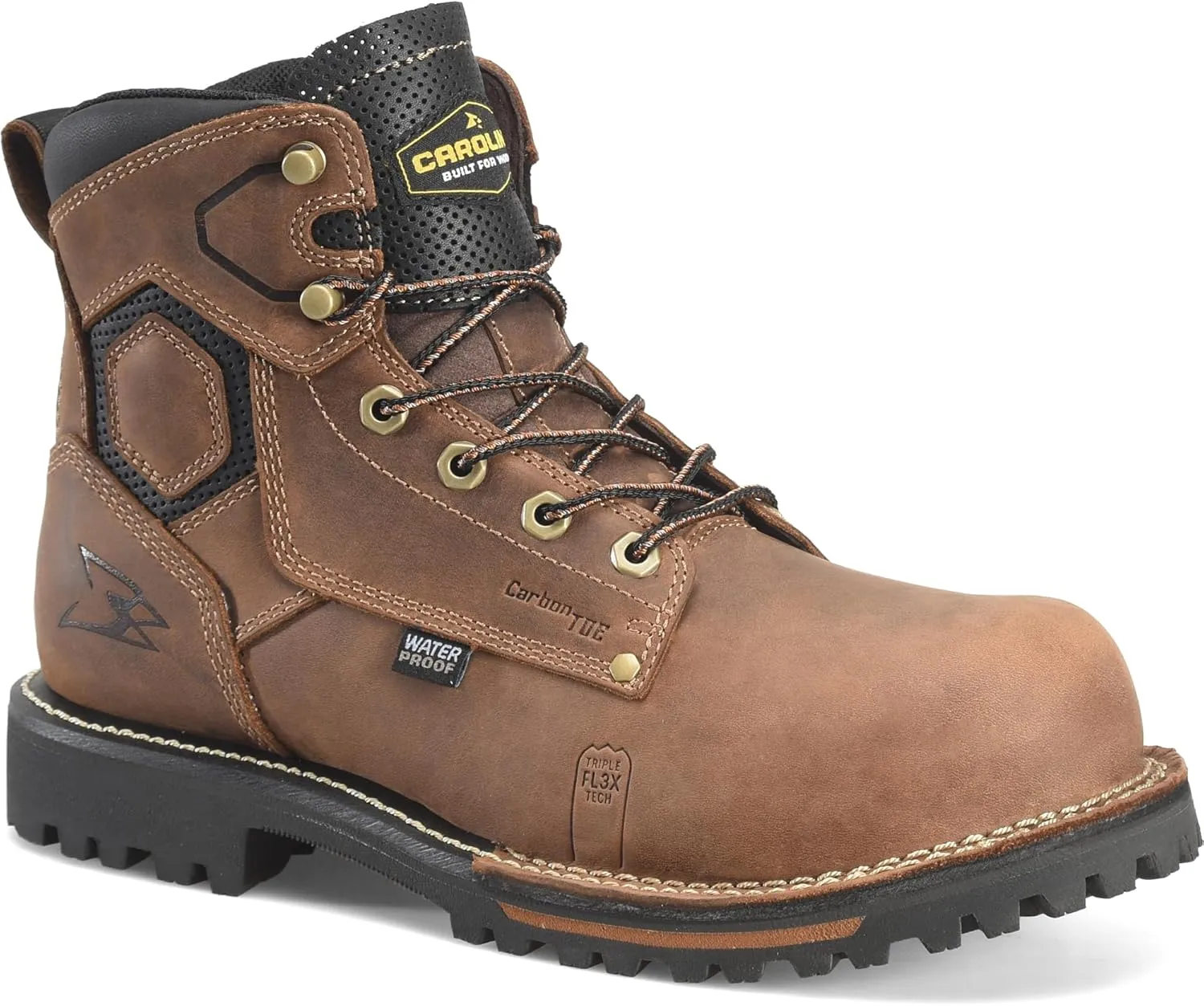 Carolina Men's 6" Pitstop Waterproof Safety Toe Work Boot - Durable Leather, Slip-Resistant Outsole