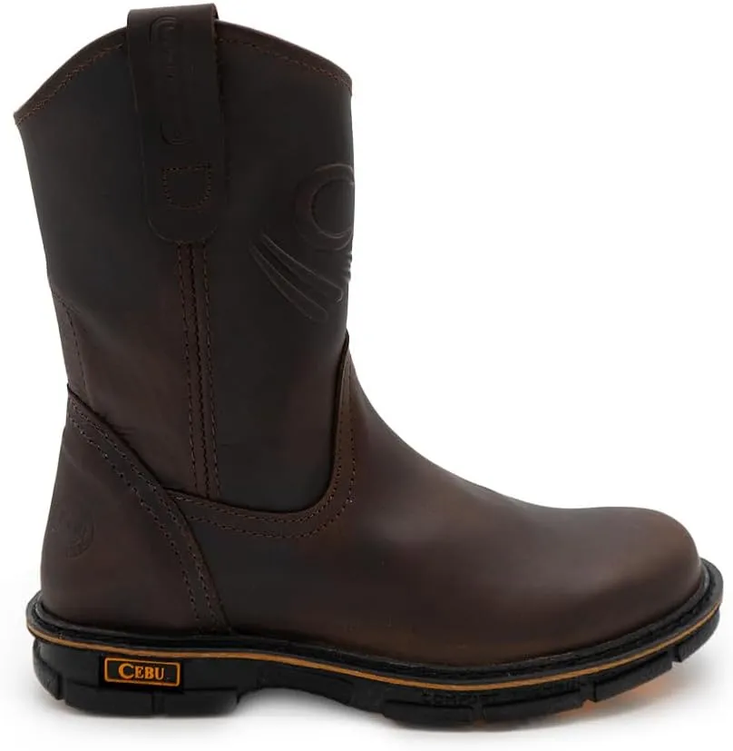 CEBU Max Steel Toe Work Boots for Men  Heavy Duty, Lightweight, Oil & Acid Resistant, Polyurethane Sole, Leather, Round Toe