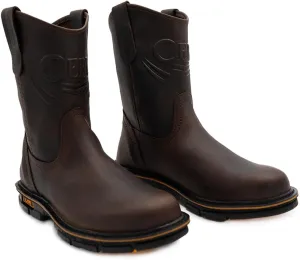CEBU Max Steel Toe Work Boots for Men  Heavy Duty, Lightweight, Oil & Acid Resistant, Polyurethane Sole, Leather, Round Toe