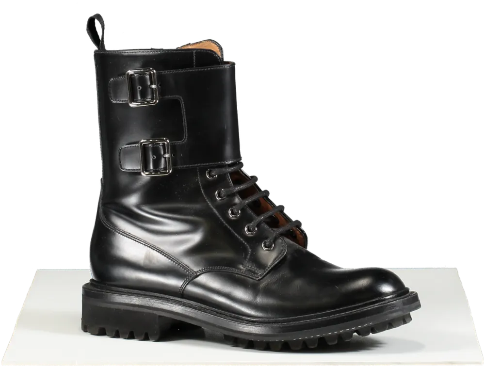Church's Black Leather Combat Boots UK 3.5 EU 36.5 