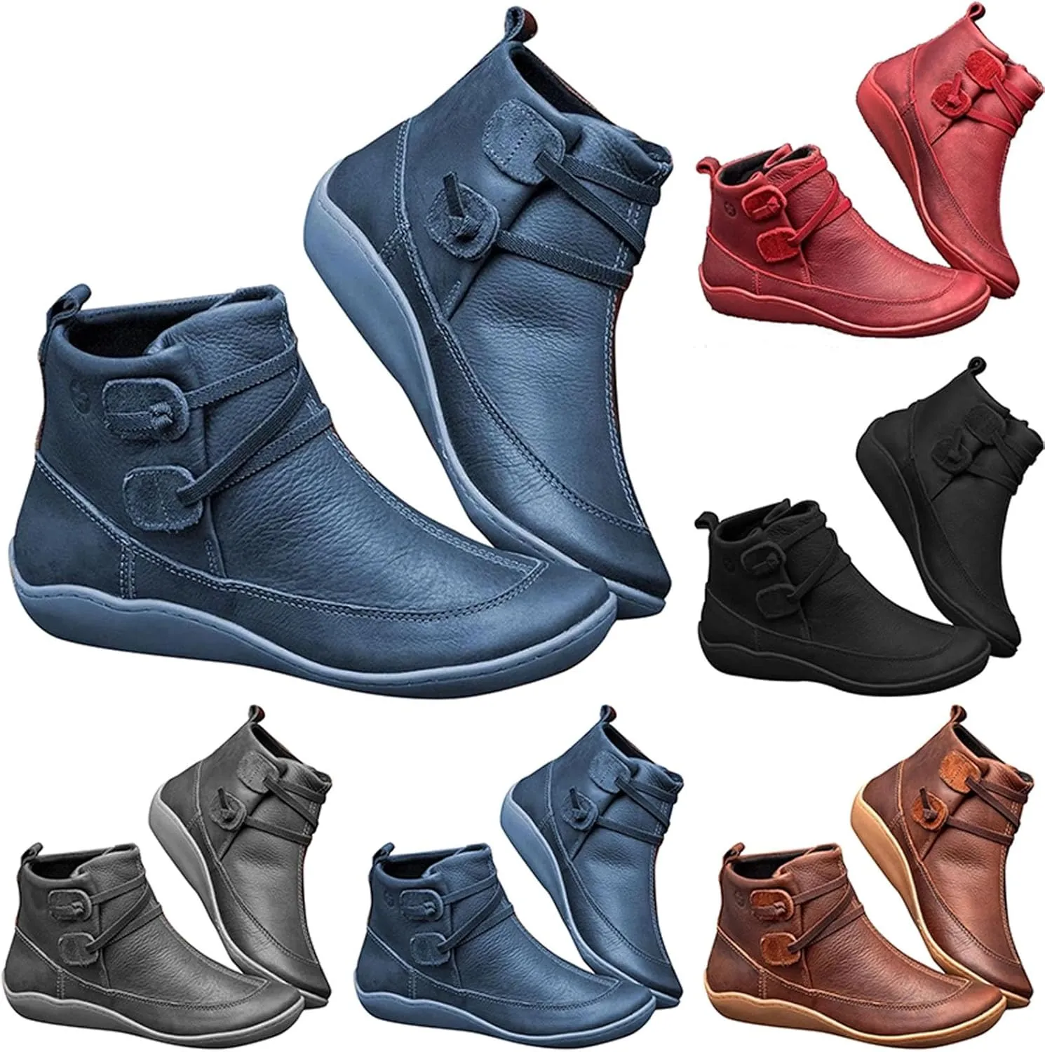 Combat Boots Womens Ankle Womens Heeled Booties Mens Black Boots Casual Hiking Shoes Women Closed Back Lightweight Breathable Chunky Block Heel Side Zipper Pointd Toe