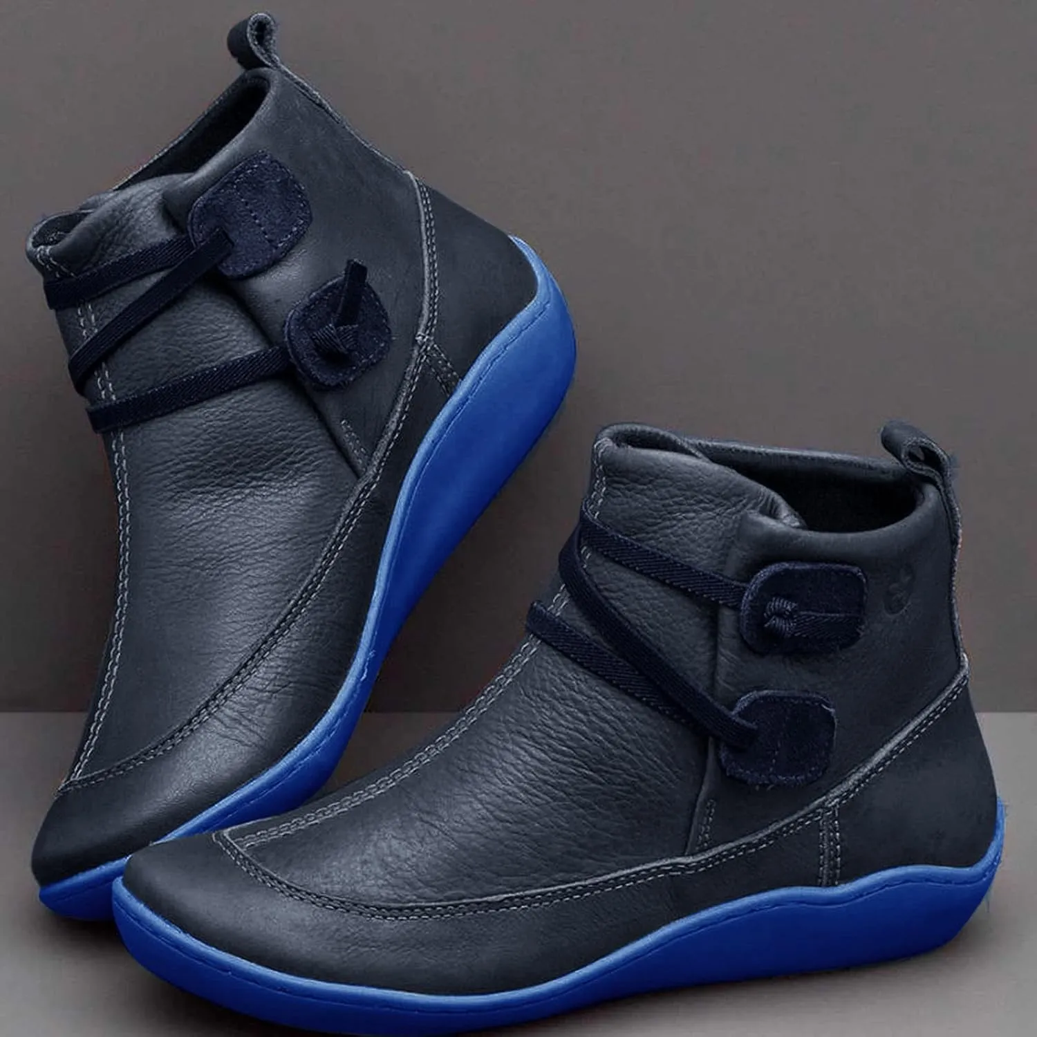 Combat Boots Womens Ankle Womens Heeled Booties Mens Black Boots Casual Hiking Shoes Women Closed Back Lightweight Breathable Chunky Block Heel Side Zipper Pointd Toe