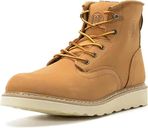 CONRAD Wheat Nubuck Work Boot Collection: Sturdy, Soft Toe, Slip-Resistant Safety Shoes for Men