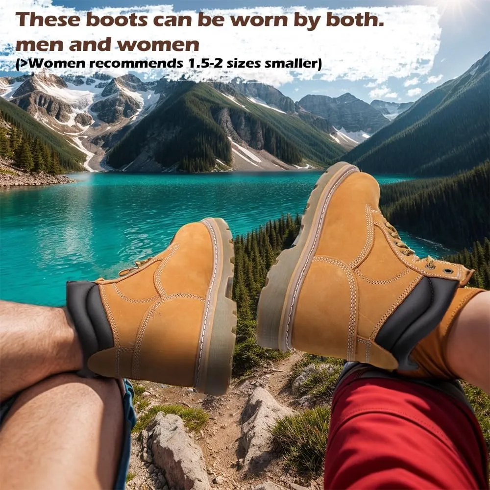 CONRAD Wheat Nubuck Work Boot Collection: Sturdy, Soft Toe, Slip-Resistant Safety Shoes for Men