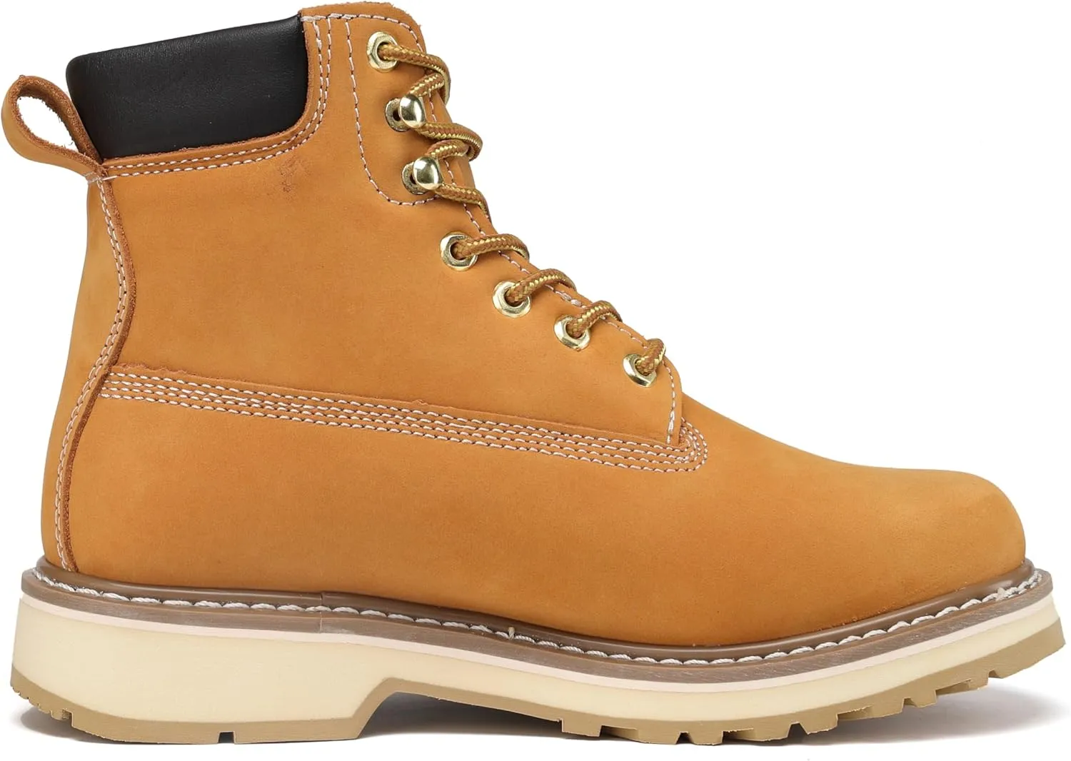 CONRAD Wheat Nubuck Work Boot Collection: Sturdy, Soft Toe, Slip-Resistant Safety Shoes for Men