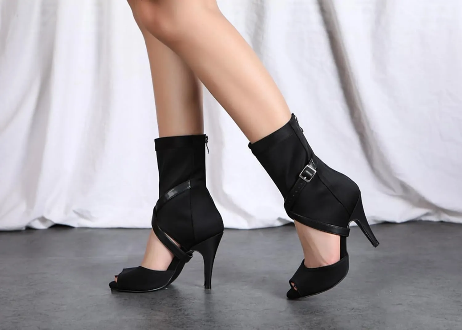 Dance Shoes for Women Ballroom Party Bridal Wedding Stylish Elasticated Dance boots
