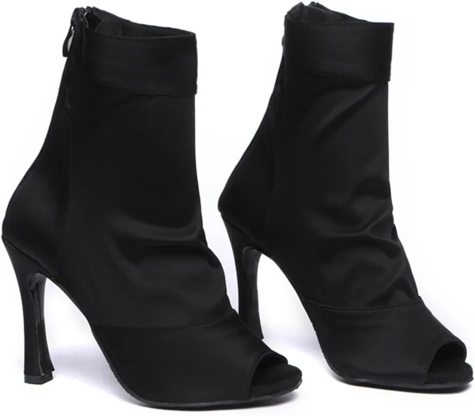 Dance Shoes for Women Ballroom Party Bridal Wedding Stylish Elasticated Dance boots