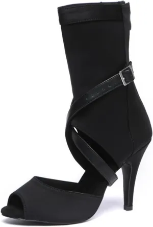 Dance Shoes for Women Ballroom Party Bridal Wedding Stylish Elasticated Dance boots