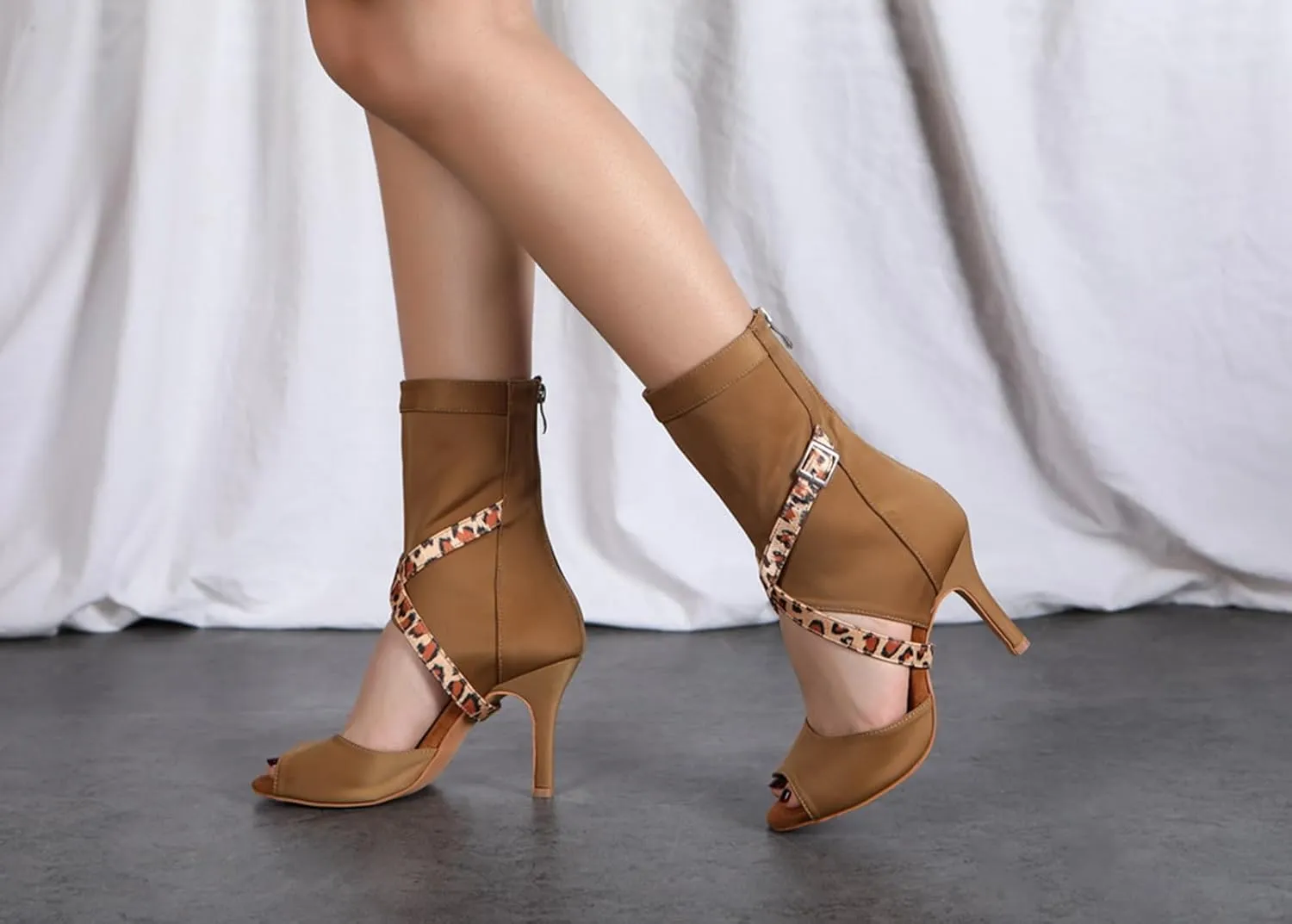 Dance Shoes for Women Ballroom Party Bridal Wedding Stylish Elasticated Dance boots
