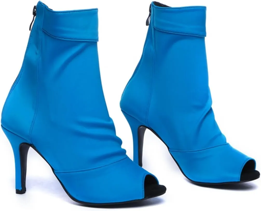 Dance Shoes for Women Ballroom Party Bridal Wedding Stylish Elasticated Dance boots