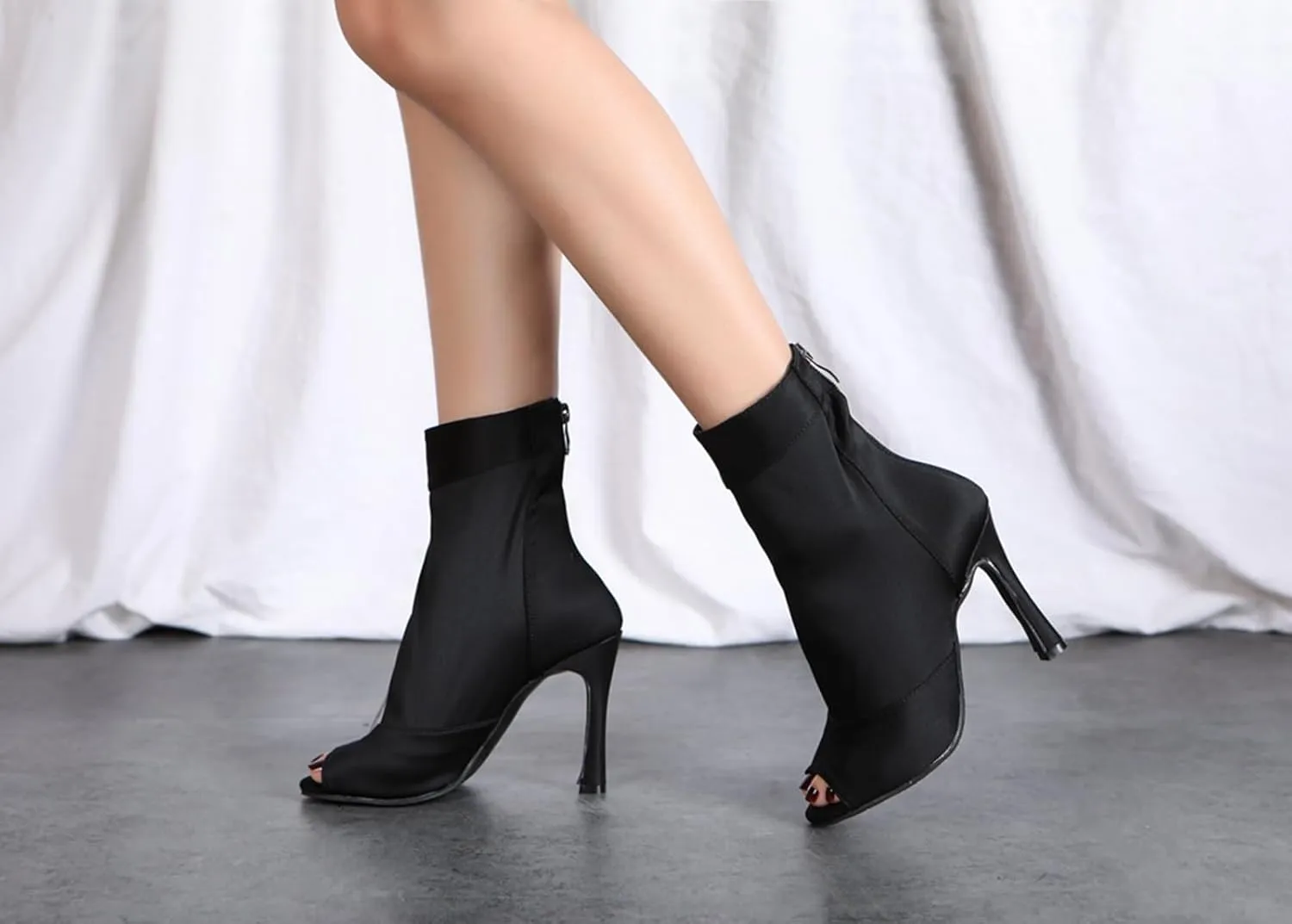 Dance Shoes for Women Ballroom Party Bridal Wedding Stylish Elasticated Dance boots