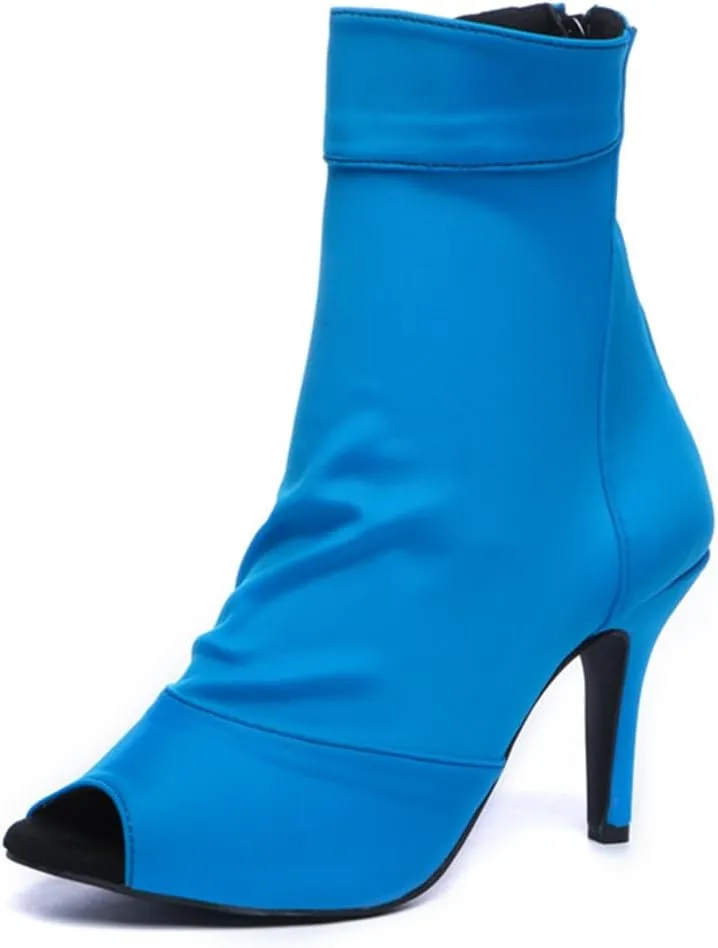 Dance Shoes for Women Ballroom Party Bridal Wedding Stylish Elasticated Dance boots