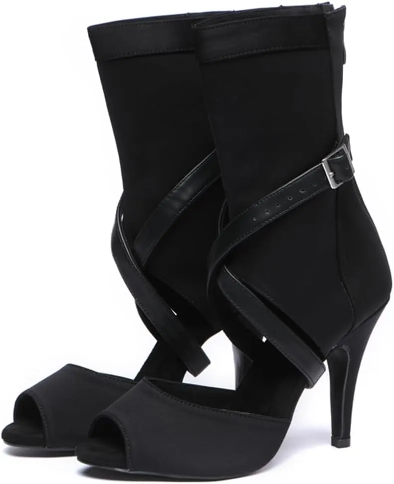 Dance Shoes for Women Ballroom Party Bridal Wedding Stylish Elasticated Dance boots